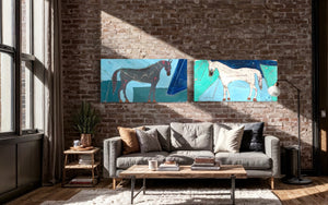 SOLD | Pegasus: Blanco | 24" x 48"