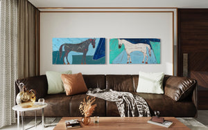 SOLD | Pegasus: Blanco | 24" x 48"